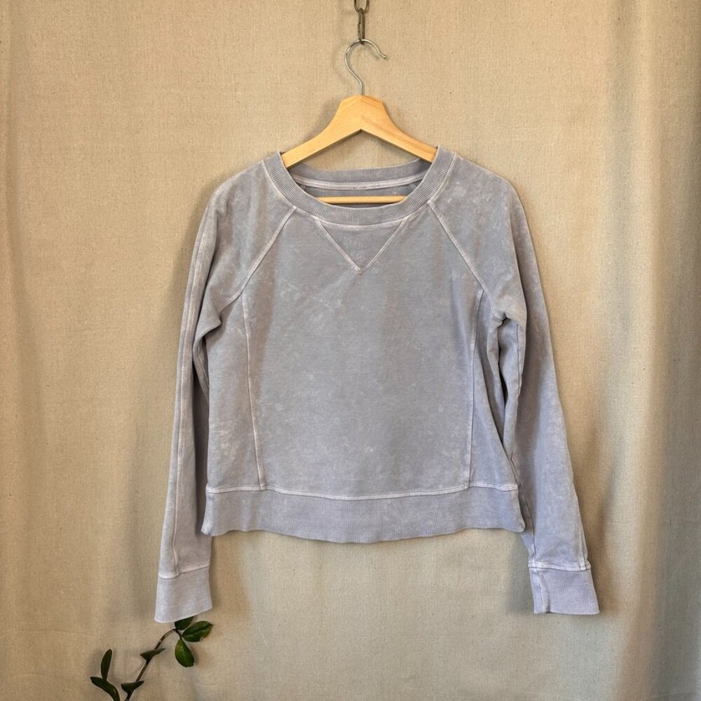 Lululemon Ready to Roll Crewneck Sweatshirt Gray/Purple  Size 4